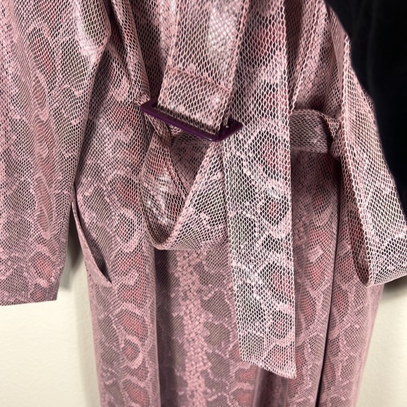 (SOLD)STAND STUDIO Faustine Long Coat Pink Faux Snake - Picture 8 of 13